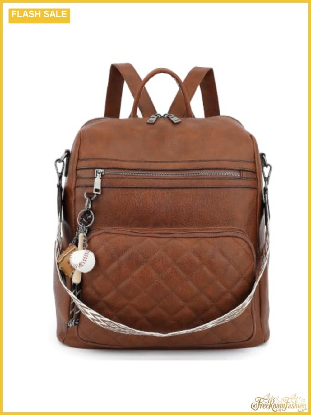 Women's PU Leather Fashion Backpack Purse Anti-Theft Large Capacity